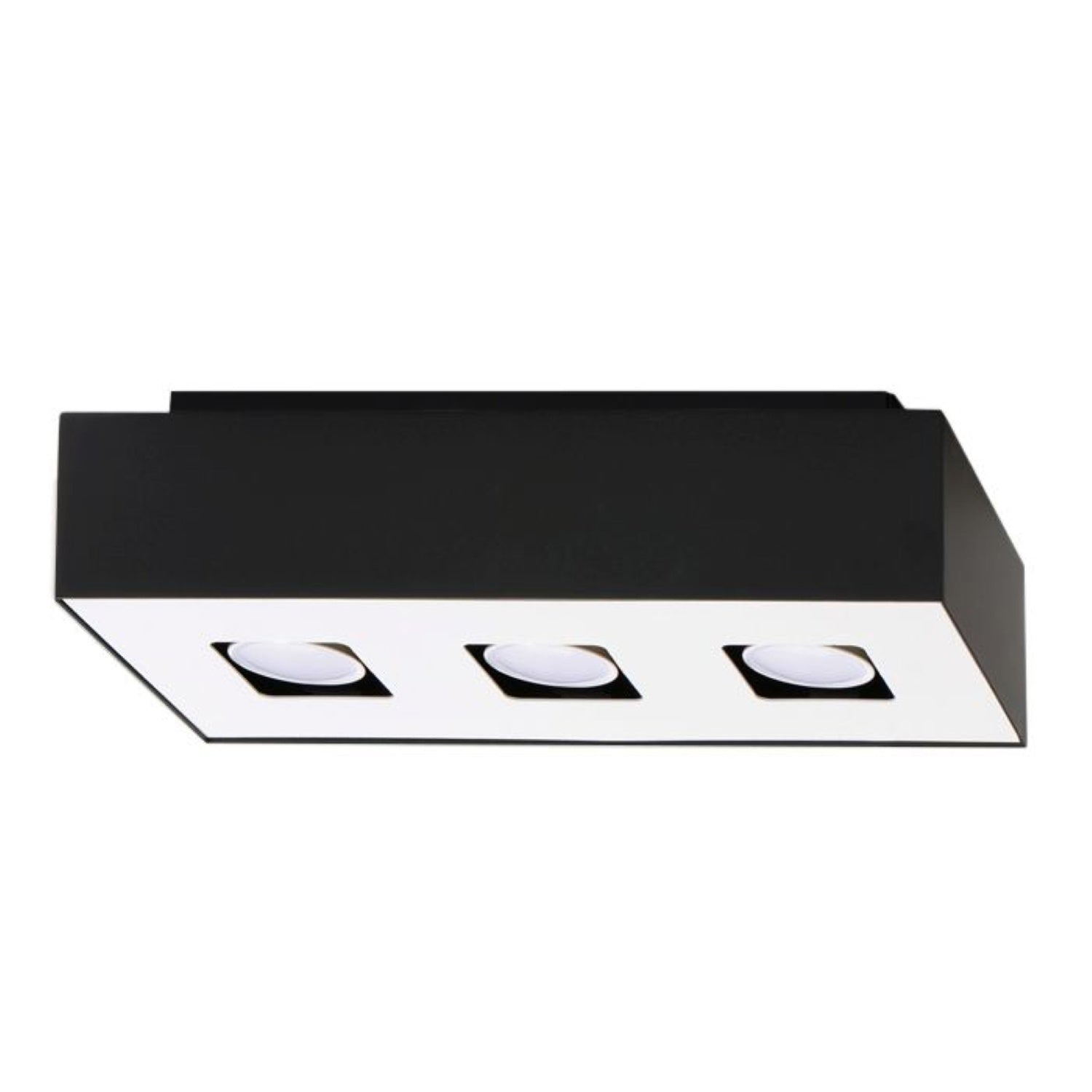 Plafonnier Mono 3 acier noir