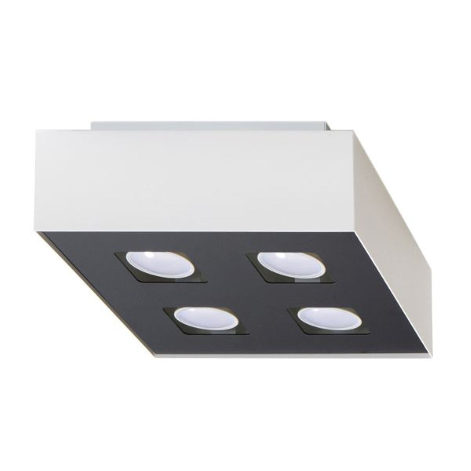 Plafonnier Mono 4 acier blanc