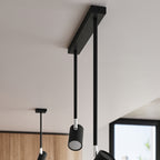 Plafonnier Norano noir, spot orientable en situation