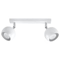 Plafonnier Oculare 2 blanc, spots boule orientables, vue de face