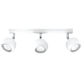 Plafonnier Oculare 3 blanc, spots boule orientables, vue de face