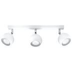 Plafonnier Oculare 3 blanc, spots boule orientables, vue de face
