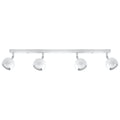 Plafonnier Oculare 4L blanc, spots boule orientables, vue de face