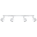 Plafonnier Oculare 4L blanc, spots boule orientables, vue de face