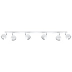 Plafonnier Oculare 6L blanc, spots boule orientables, vue de face