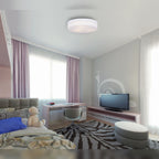 Plafonnier Oda blanc E27, vue 2