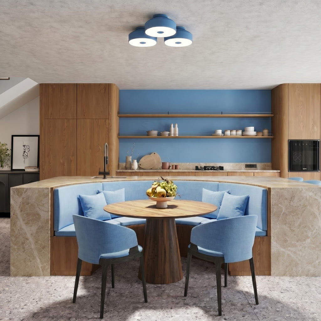 Plafonnier Omiq métal bleu azur E27, vue 14