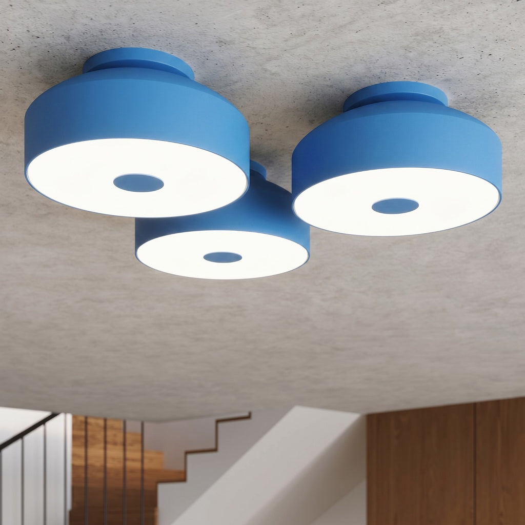 Plafonnier Omiq métal bleu azur E27, vue 15