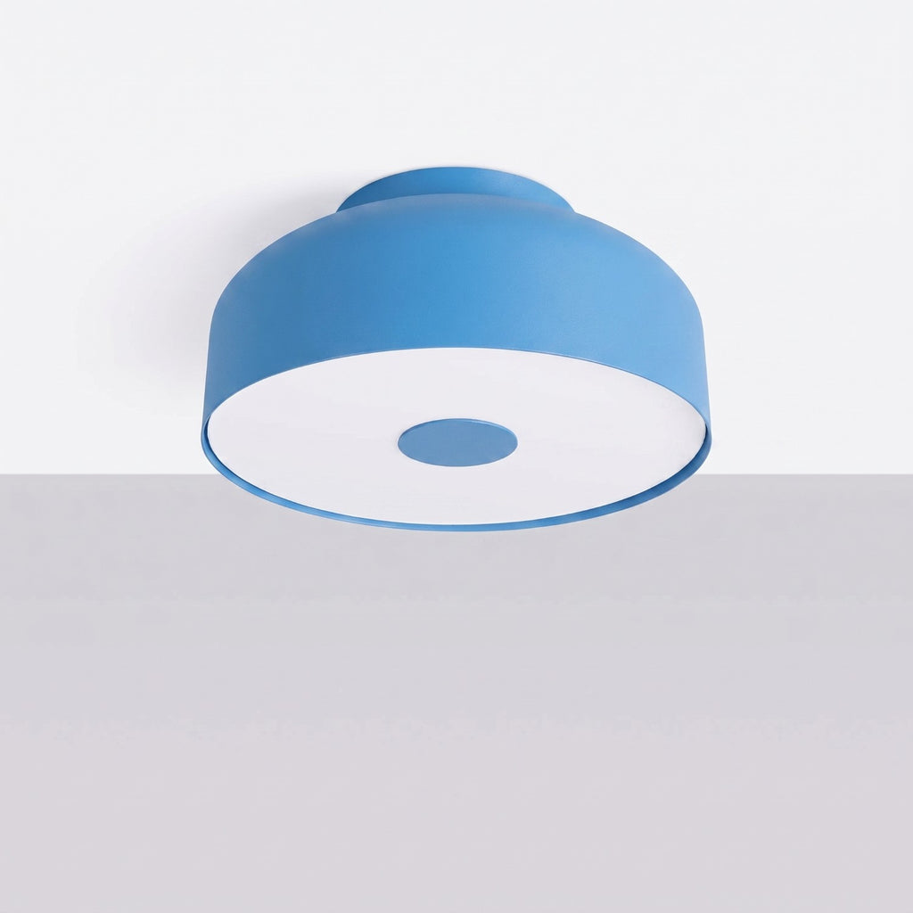Plafonnier Omiq métal bleu azur E27, vue 2