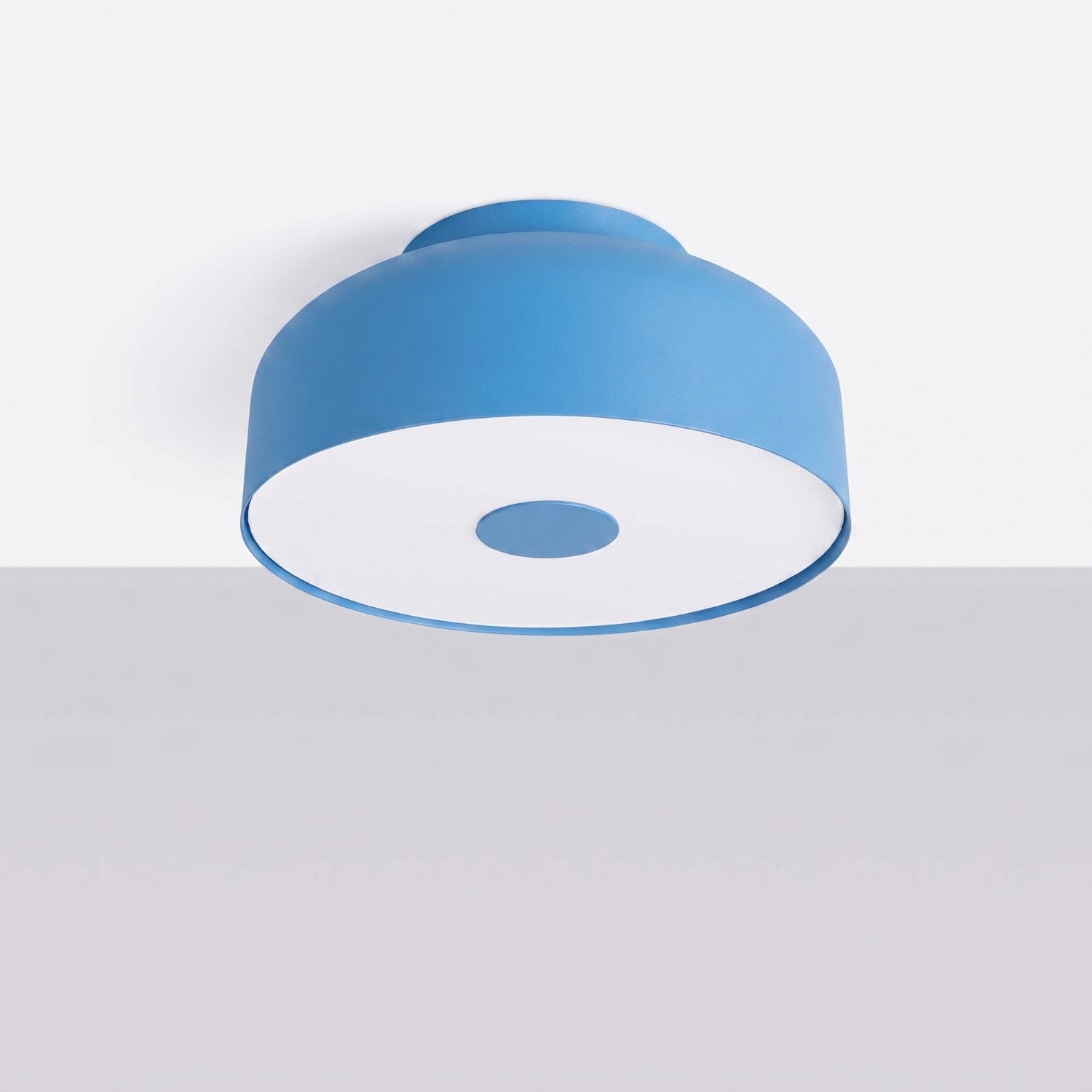 Plafonnier Omiq métal bleu azur E27, vue 2