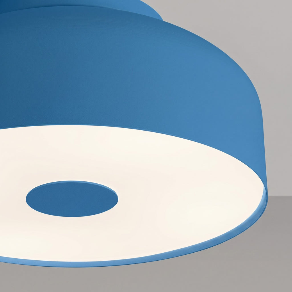 Plafonnier Omiq métal bleu azur E27, vue 4