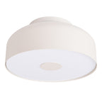 Plafonnier Omiq métal beige E27, large dôme d'acier arrondi
