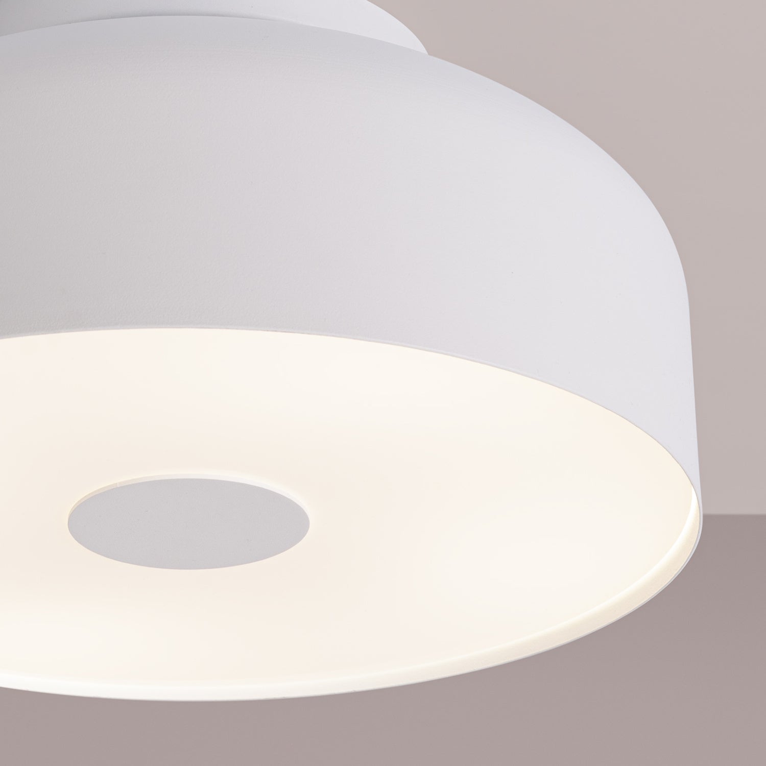 Plafonnier Omiq métal blanc E27, détail