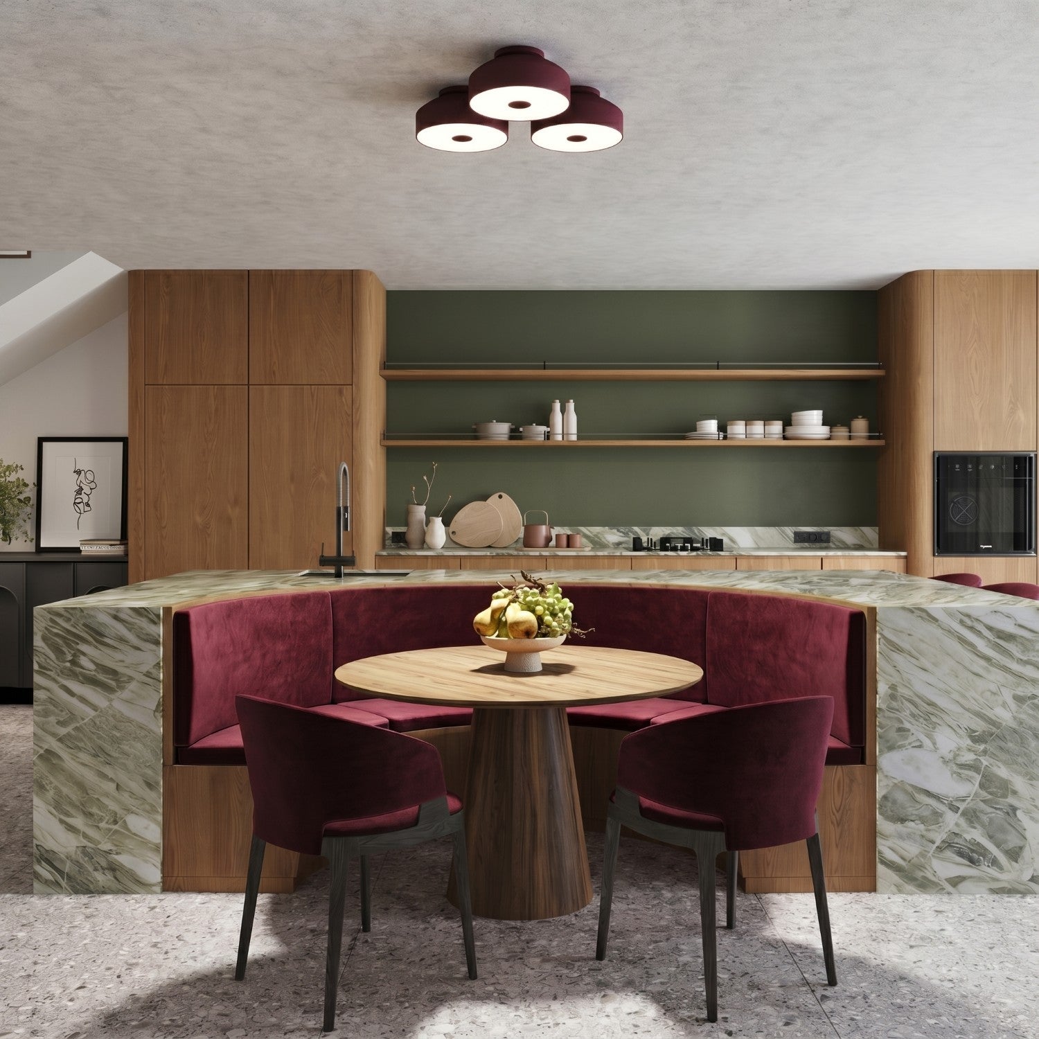 Plafonnier Omiq métal bordeaux E27, vue 14
