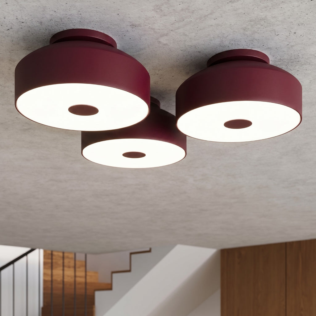 Plafonnier Omiq métal bordeaux E27, vue 15