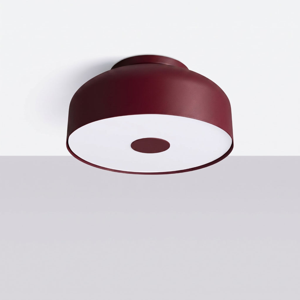 Plafonnier Omiq métal bordeaux E27, vue 2