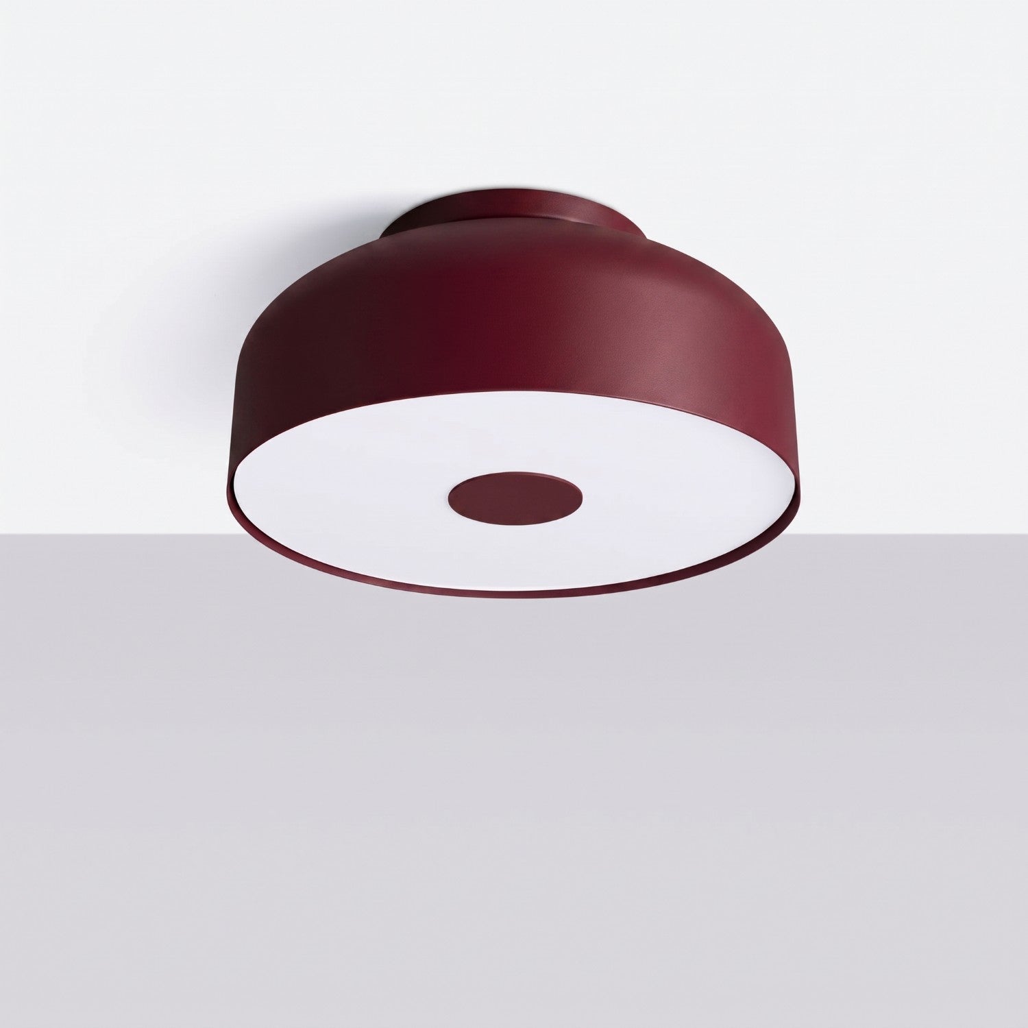Plafonnier Omiq métal bordeaux E27, vue 2