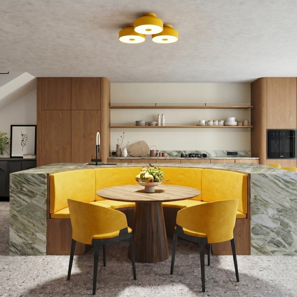 Plafonnier Omiq métal jaune E27, vue 14