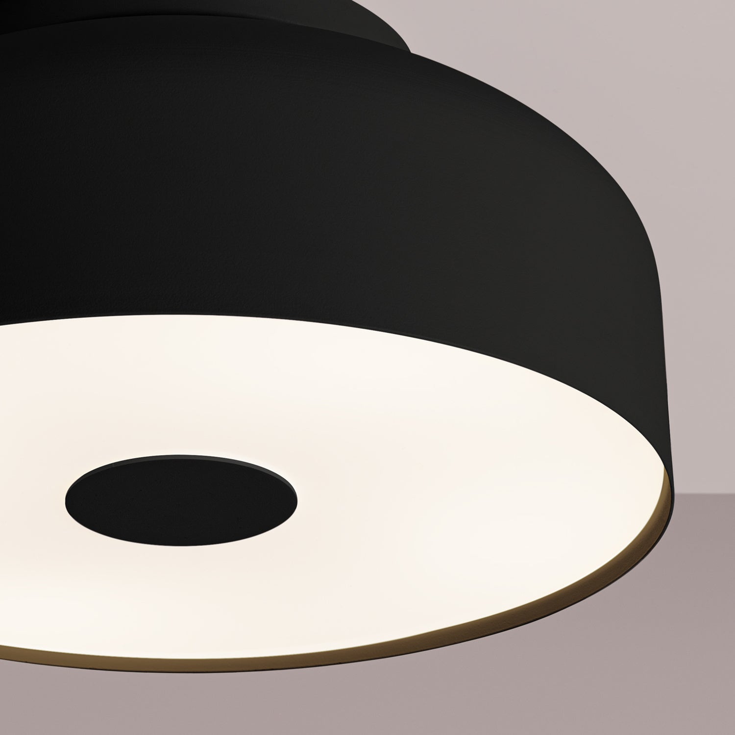Plafonnier Omiq métal noir E27, détail