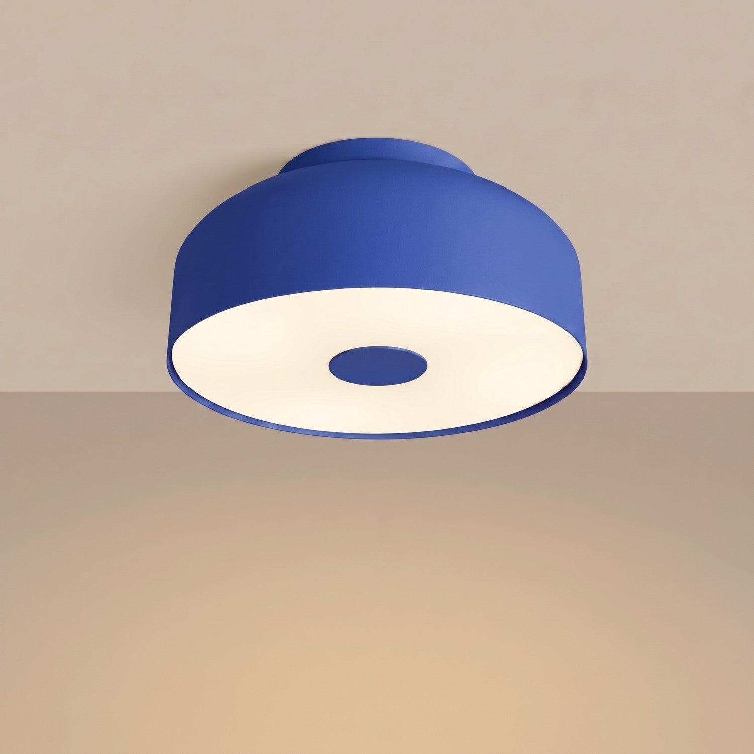 Plafonnier Omiq métal bleu outremer E27, vue 3