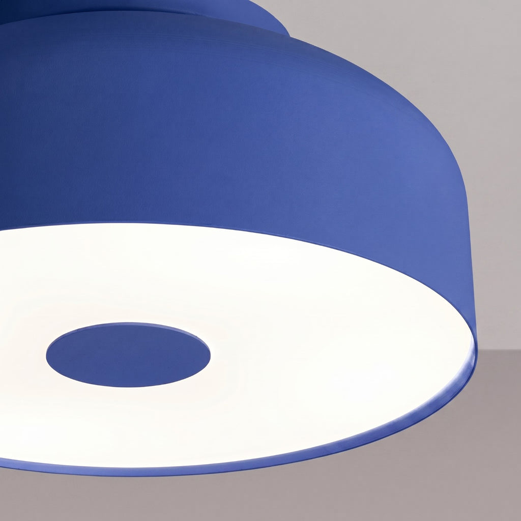 Plafonnier Omiq métal bleu outremer E27, vue 4