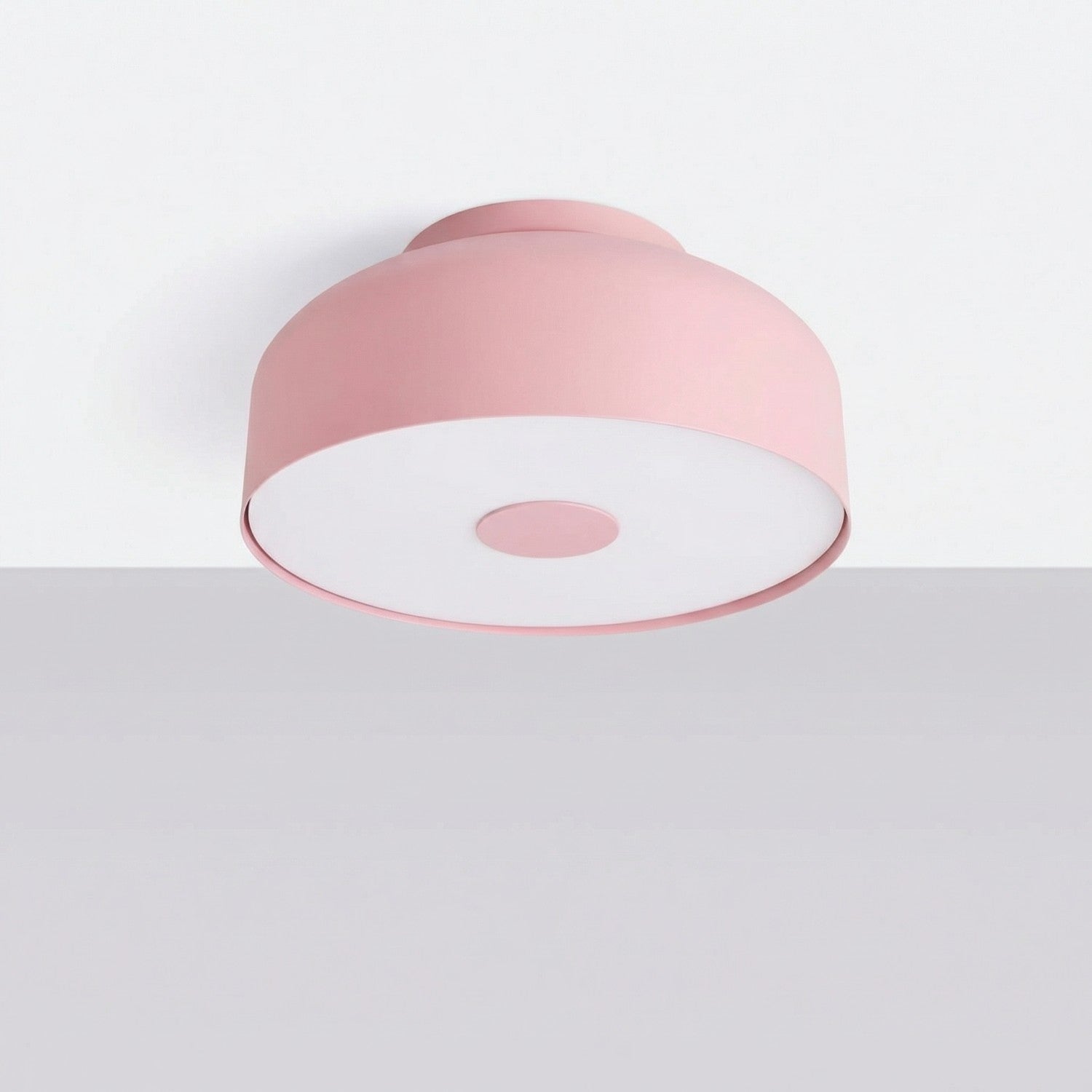 Plafonnier Omiq métal rose E27, vue 2
