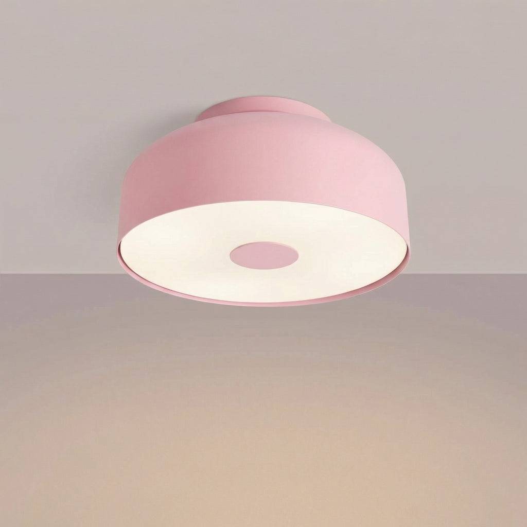 Plafonnier Omiq métal rose E27, vue 3