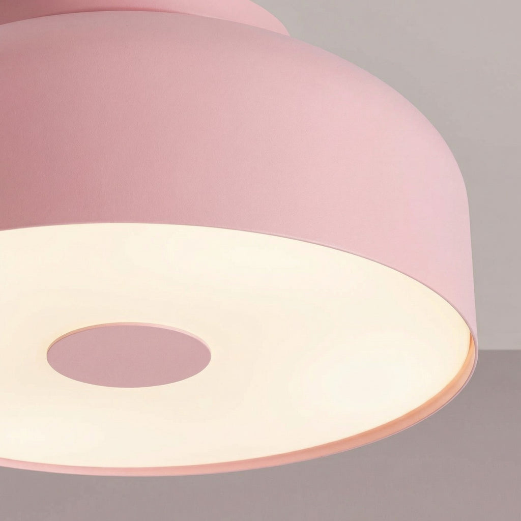 Plafonnier Omiq métal rose E27, vue 4