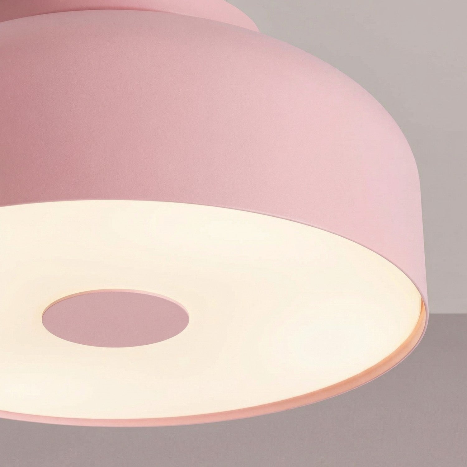 Plafonnier Omiq métal rose E27, vue 4