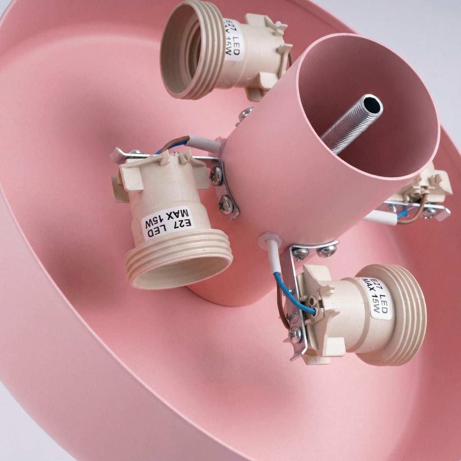 Plafonnier Omiq métal rose E27, vue 7