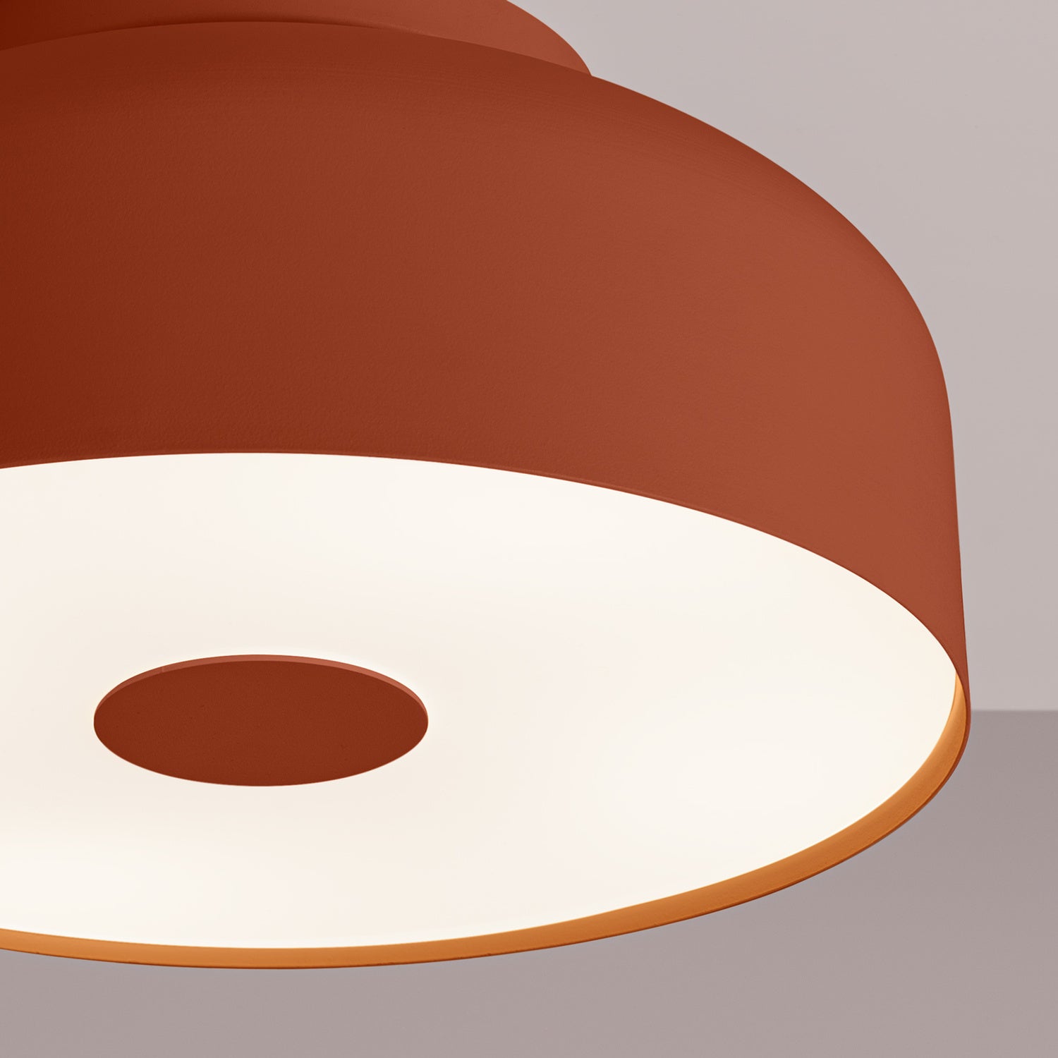 Plafonnier Omiq métal rouge ocre E27, détail