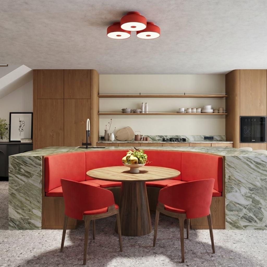 Plafonnier Omiq métal rouge E27, vue 14