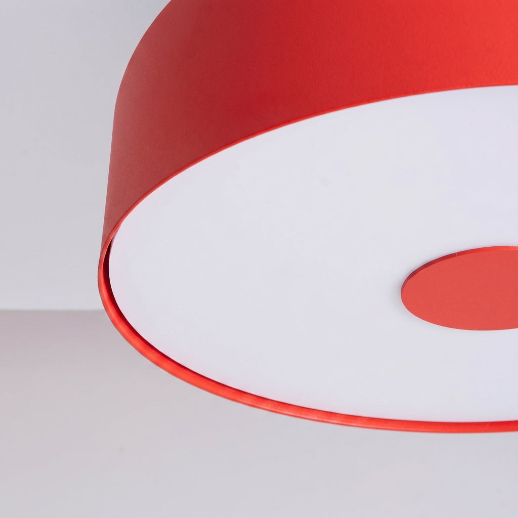 Plafonnier Omiq métal rouge E27, vue 5