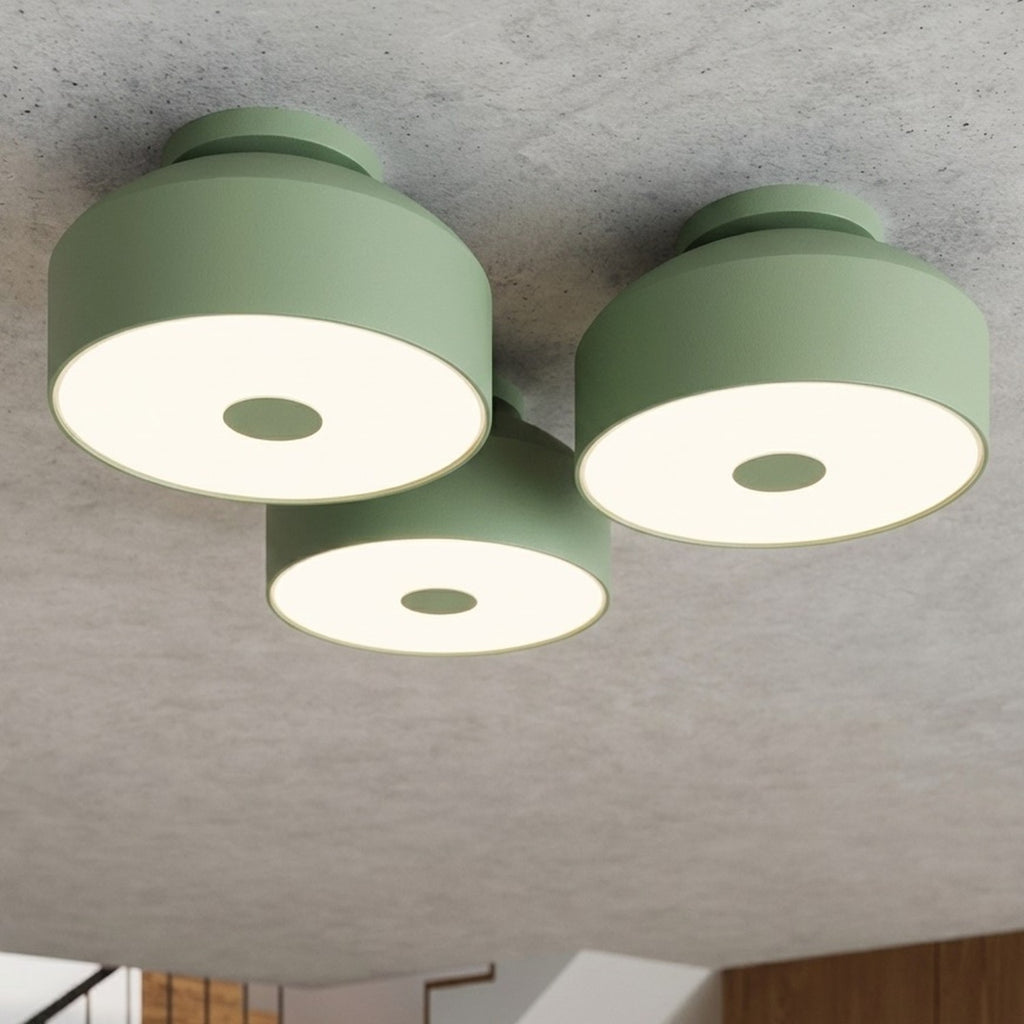 Plafonnier Omiq métal vert sauge E27, vue 15