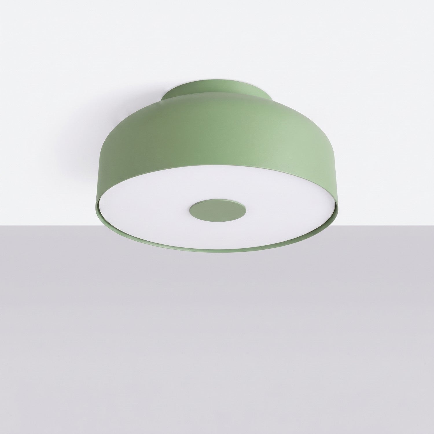Plafonnier Omiq métal vert sauge E27, vue 2