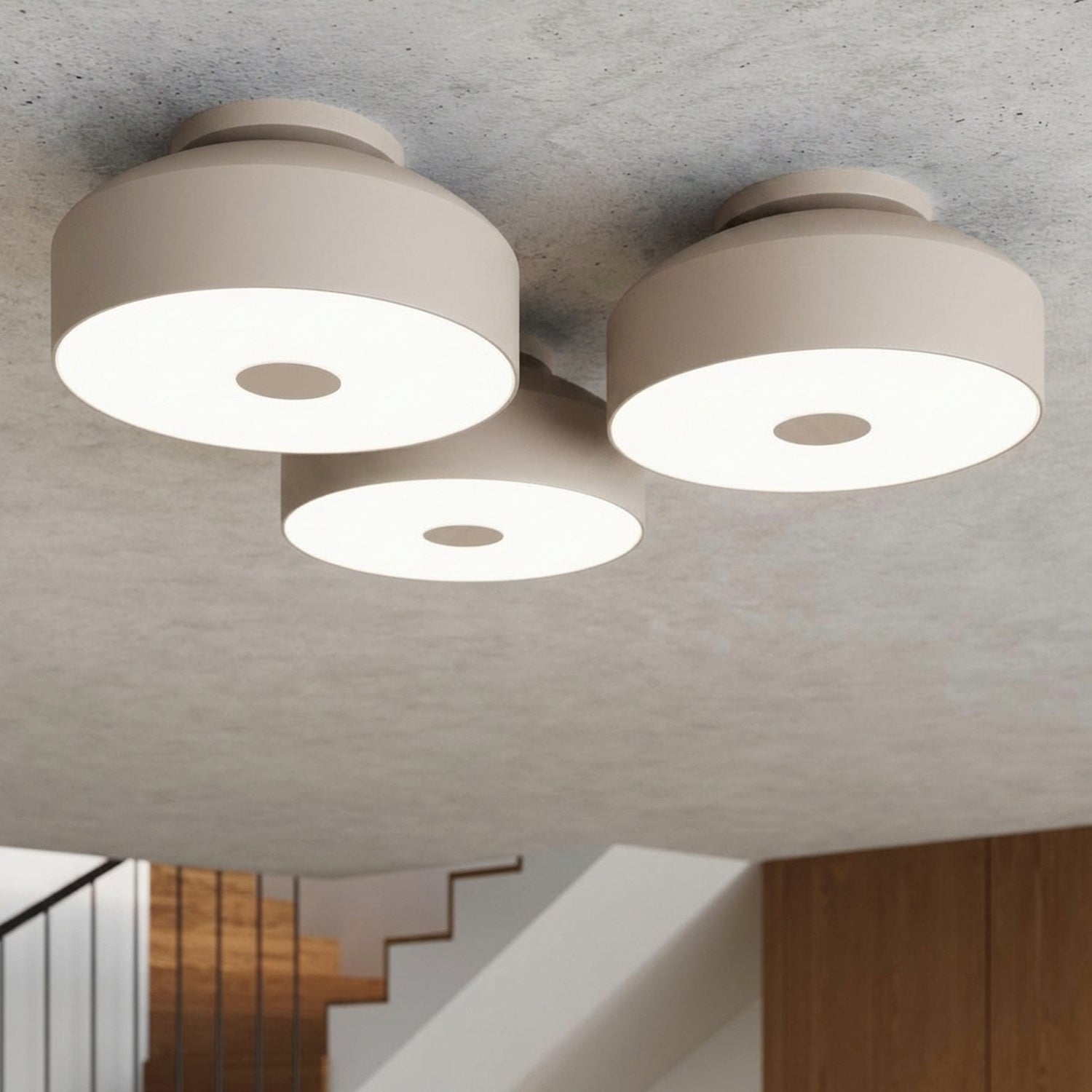 Plafonnier Omiq métal taupe E27, vue 15
