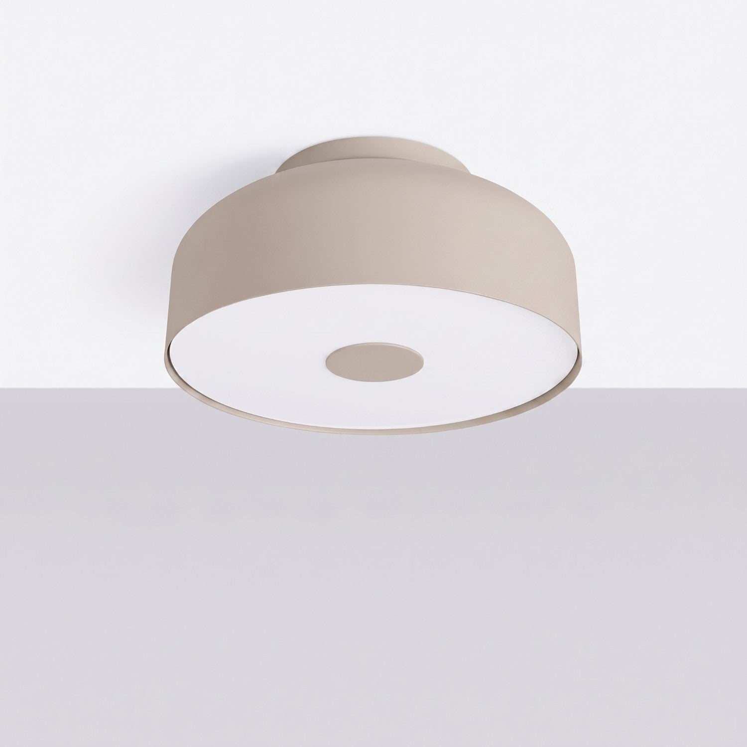 Plafonnier Omiq métal taupe E27, vue 2