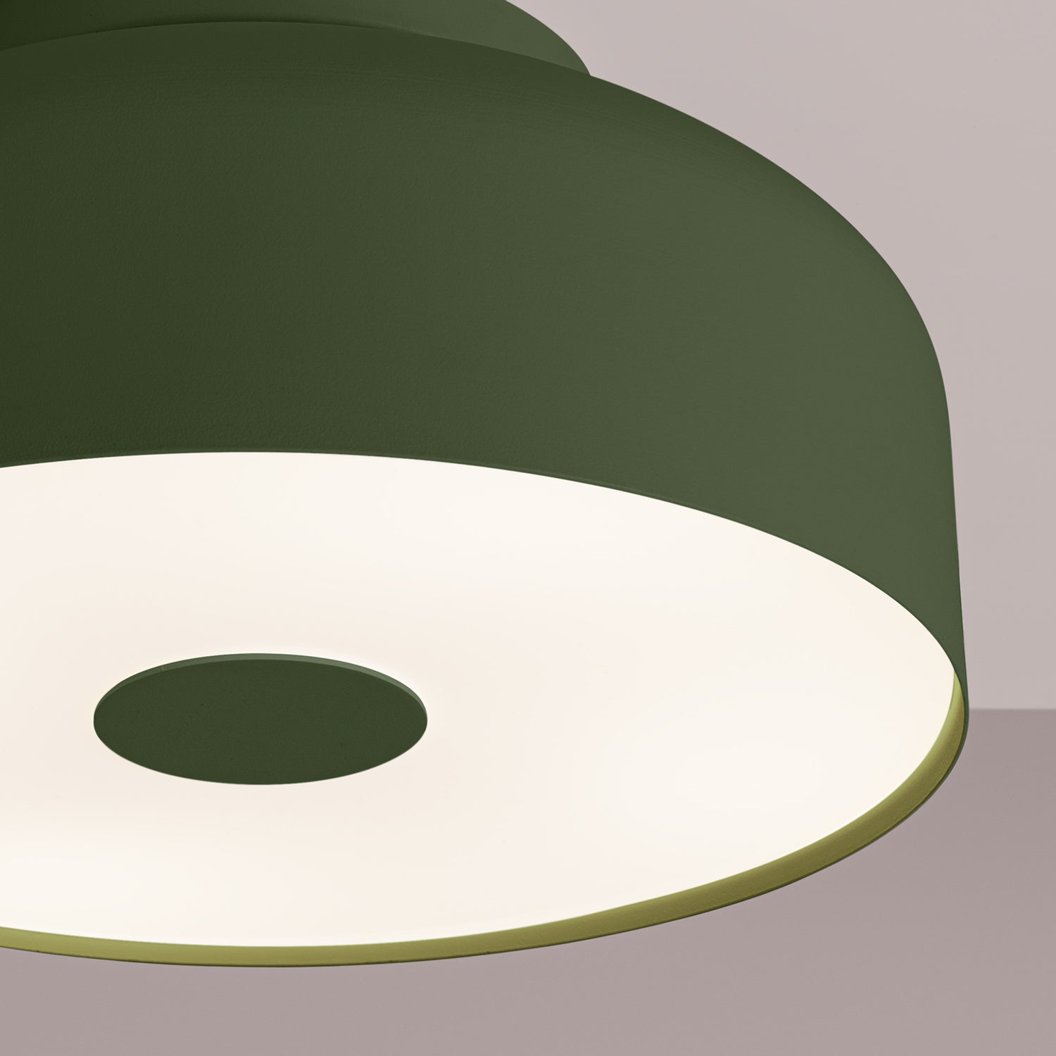 Plafonnier Omiq métal vert olive E27, détail