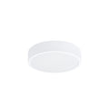 Plafonnier Onyx 30 LED rond aluminium blanc, plafonnier rond plat en aluminium blanc à face diffusante blanche