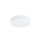 Plafonnier Onyx 30 LED rond aluminium blanc, plafonnier rond plat en aluminium blanc à face diffusante blanche