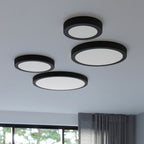 Plafonnier Onyx 40 LED rond aluminium blanc en ambiance