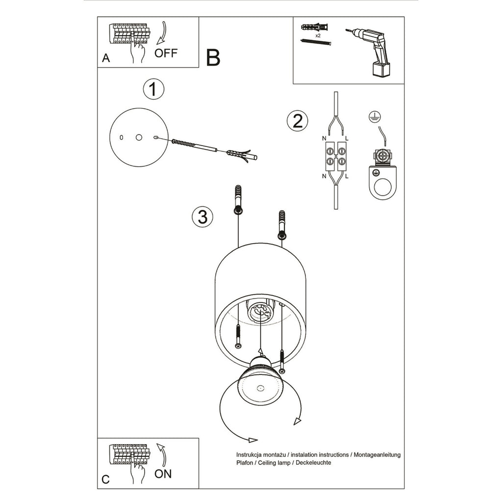 Plafonnier Orbis 1 aluminium blanc ambiance intérieure