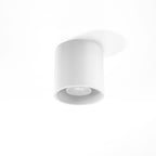 Plafonnier Orbis 1 aluminium blanc vue de face