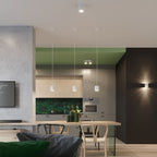 Plafonnier Orbis 1 aluminium blanc vue en angle
