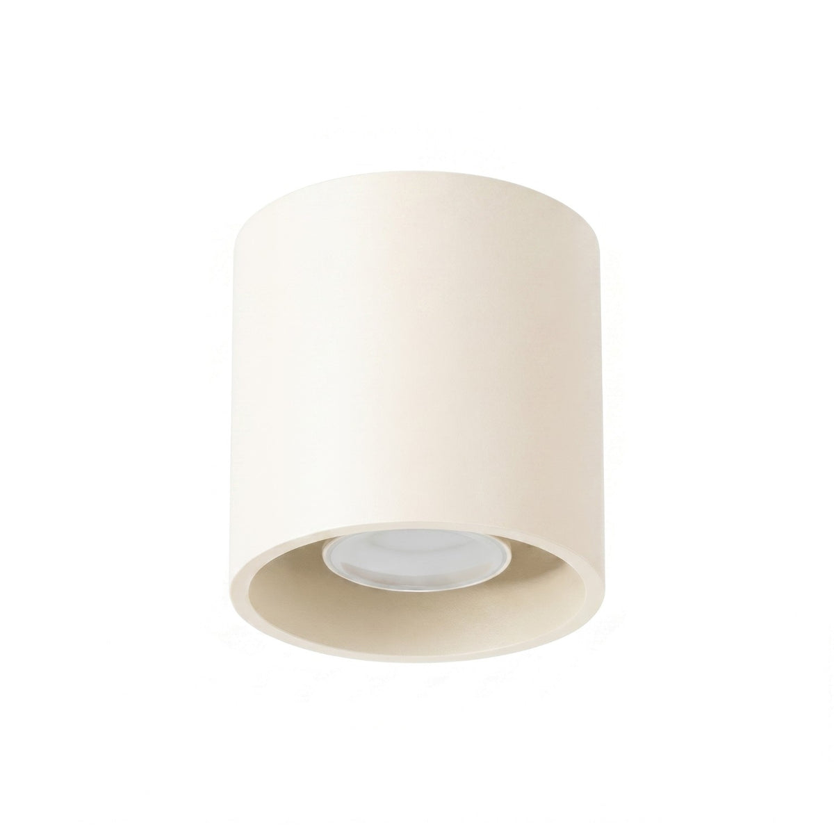 Plafonnier Orbis cylindre 10 cm GU10, finition laque beige