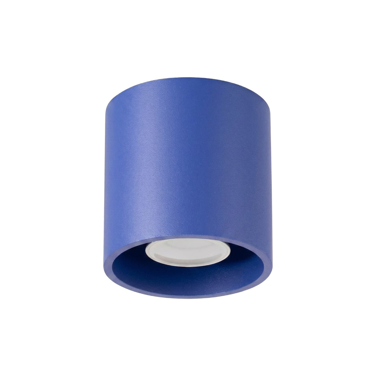 Plafonnier Orbis cylindre 10 cm GU10, finition laque bleu outremer