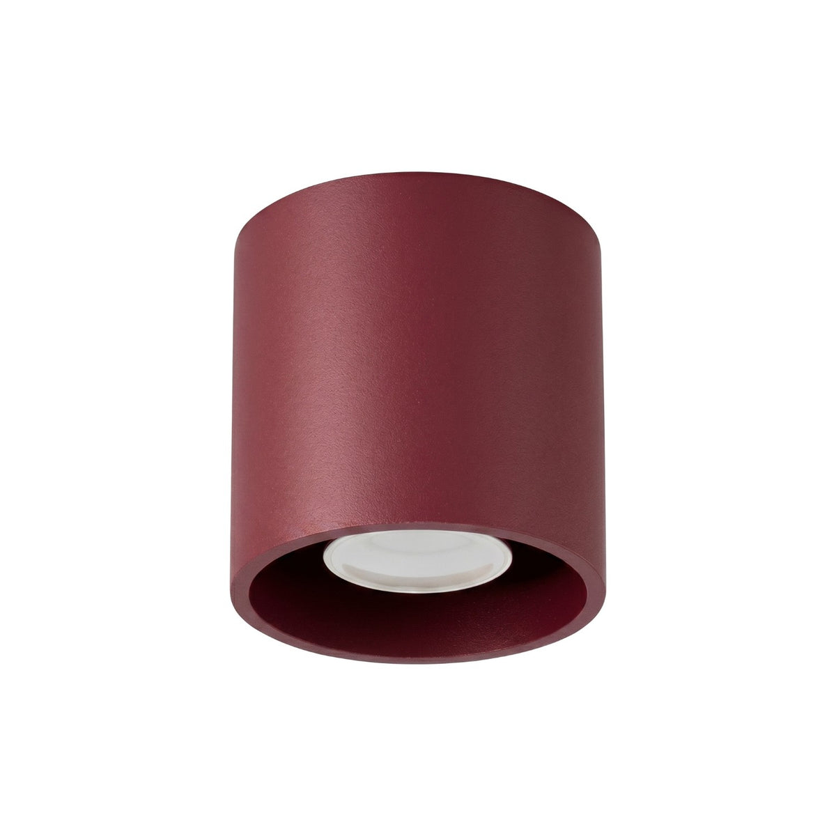 Plafonnier Orbis cylindre 10 cm GU10, finition laque bordeaux