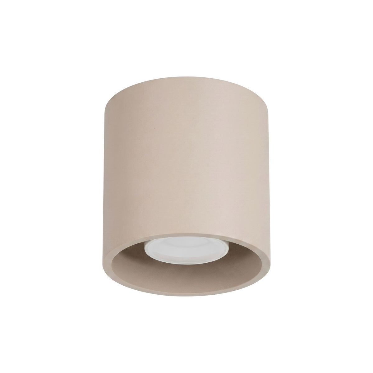 Plafonnier Orbis cylindre 10 cm GU10, finition laque taupe