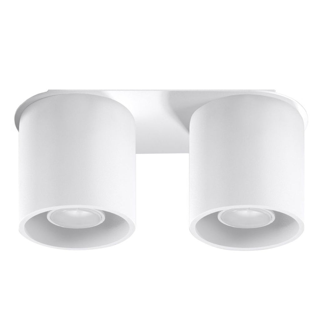 Plafonnier Orbis 2 aluminium blanc