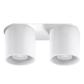 Plafonnier Orbis 2 aluminium blanc